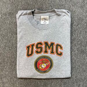 The Cotton Exchange USMC United States Marine Corps T-Shirt Gray Mens Medium USA